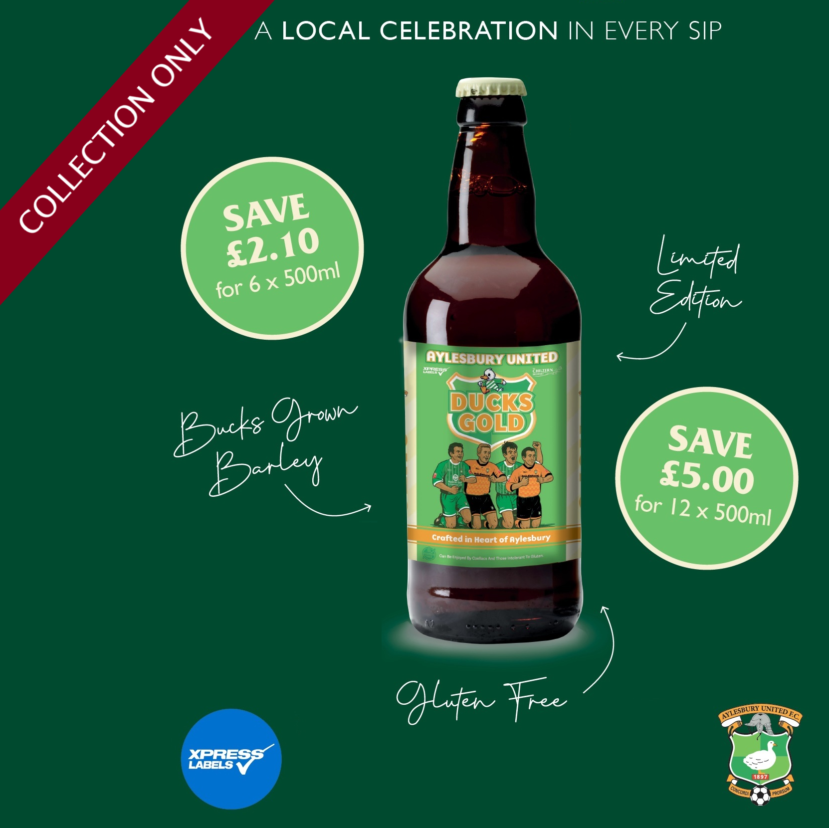 Aylesbury United Ducks Gold 4.8% - 500ml