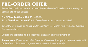 Lord Lieutenant's Cream Porter 6% - 500ml Singles