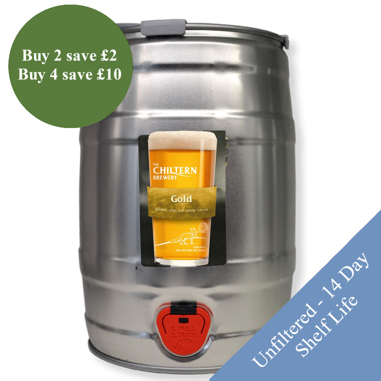 Chiltern Gold 3.9% - 8¾ Pints / 5L